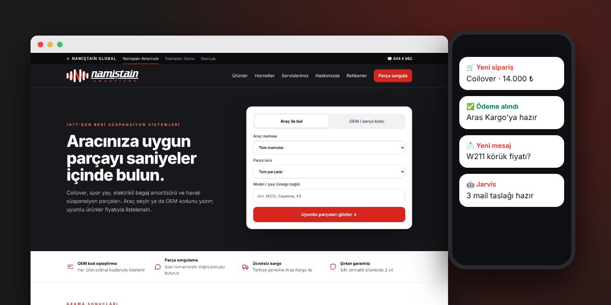 Namiştain Global web sitesi