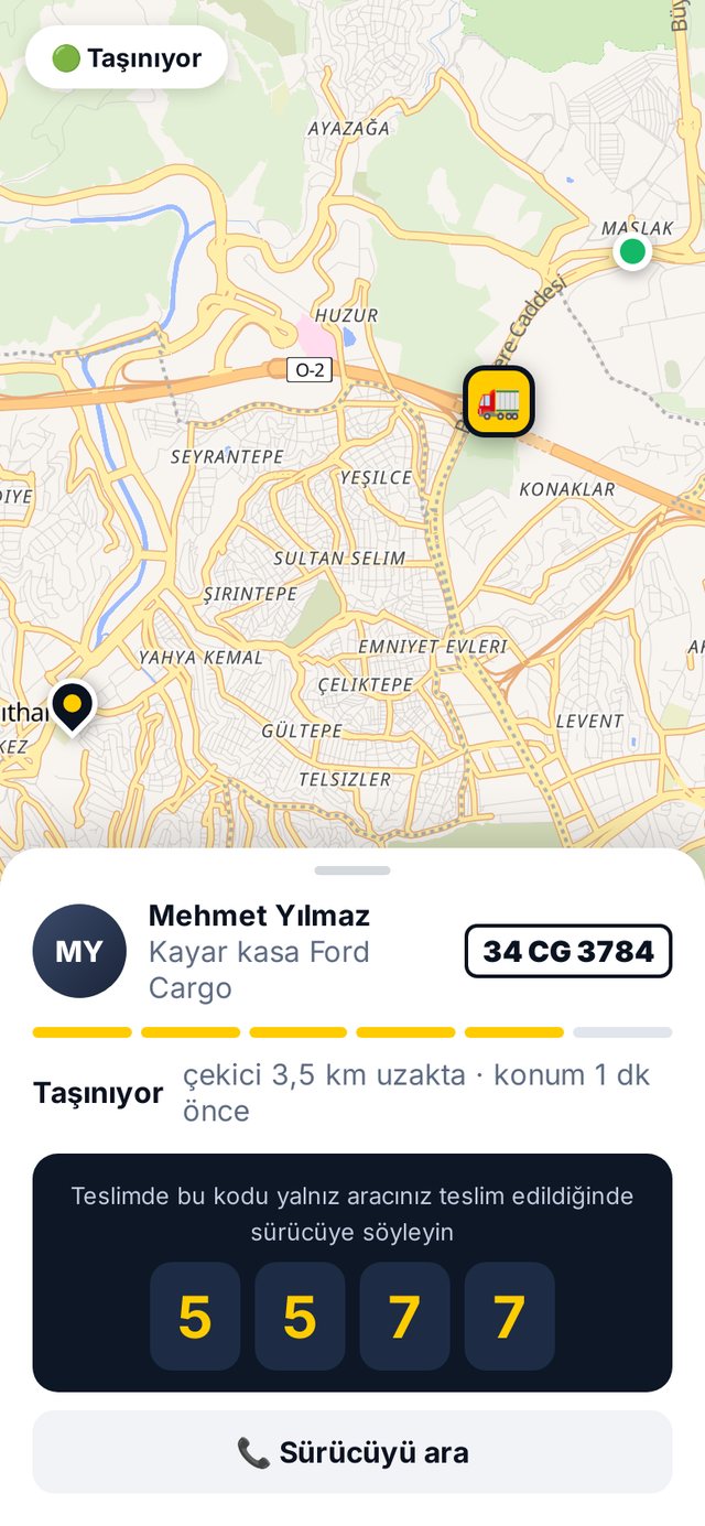 ÇekGit Müşteri uygulaması