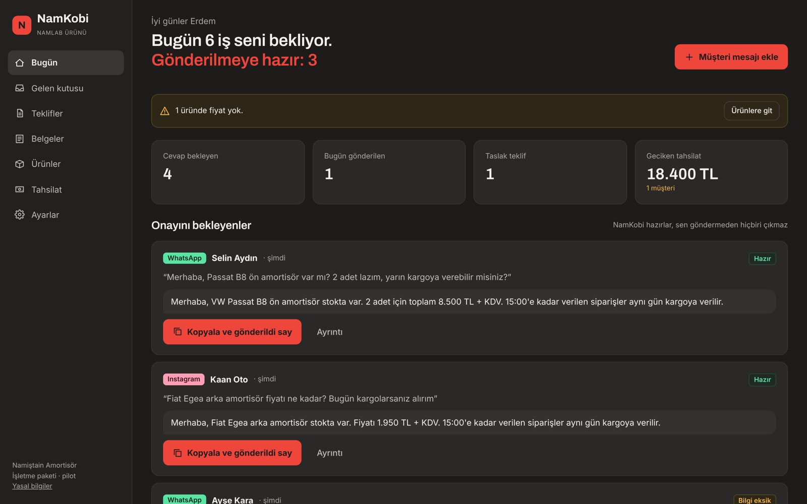 Bugün ekranı