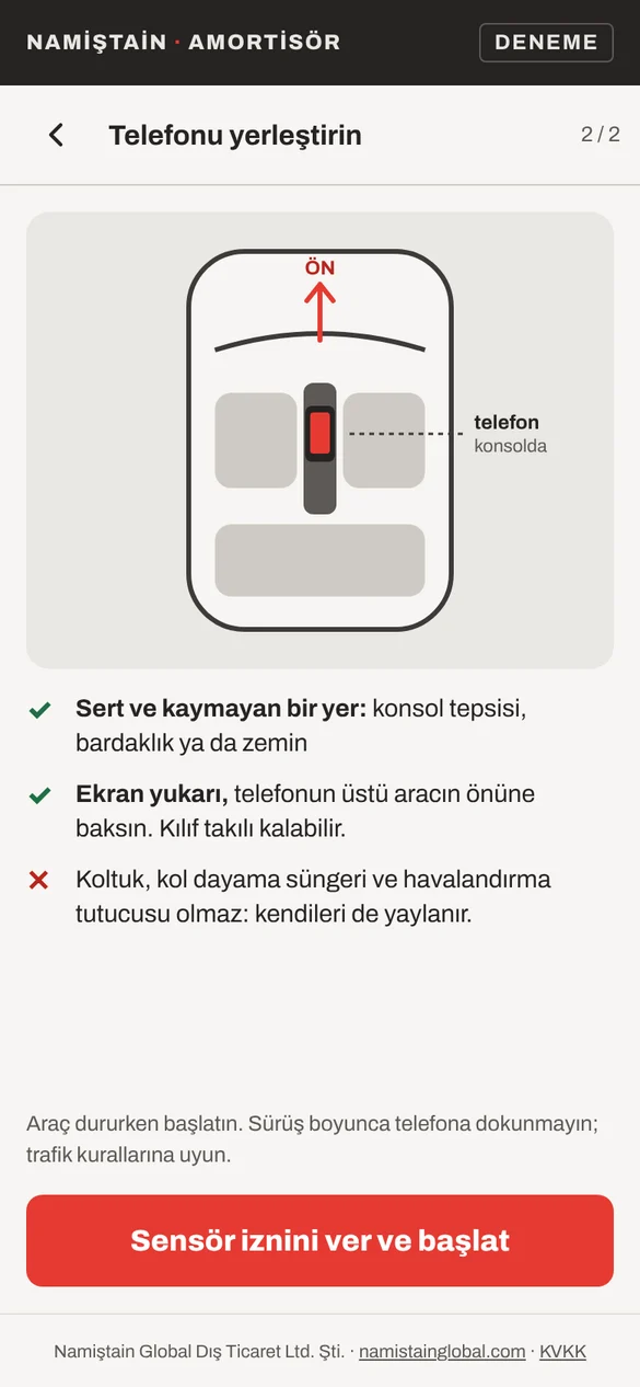 Telefonu yerleştirme